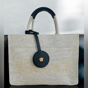 NWOT Versace La Medusa Canvas Tote